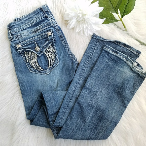 jeans with wings on back pockets